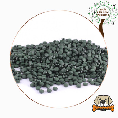 Spirulina tablety - Sladkovodní řasa 100g (250 mg) - pro psy