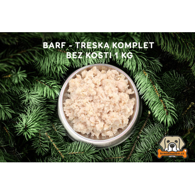 BARF - Treska komplet bez kosti 1kg