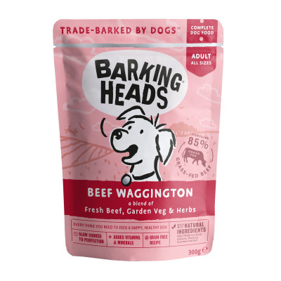 BARKING HEADS Beef Waggington (HOVĚZÍ) kapsička 300g