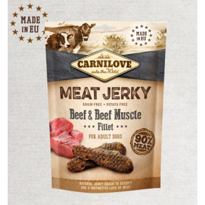 Carnilove dog jerky beef with beef muscle fillet 100g