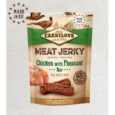 Carnilove dog jerky chicken with pheasant bar 100g