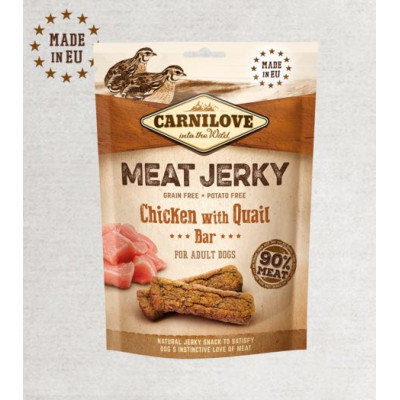 Carnilove dog jerky quail&chicken bar 100g