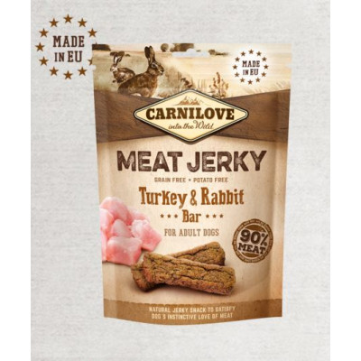 Carnilove dog jerky rabbit&turkey bar 100g