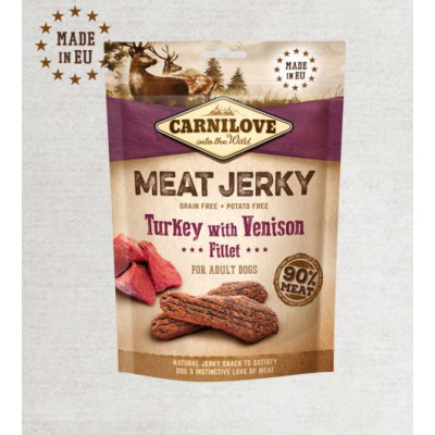 Carnilove dog jerky venison&turkey fillet 100g