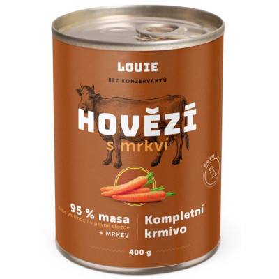 Louie Hovězí s mrkví 400 g