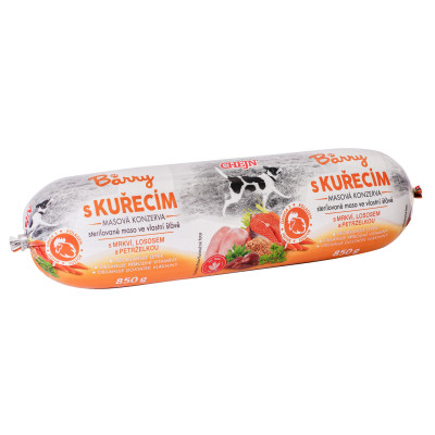 BARRY s kuřecím masem 850 g (kuřecí maso, mrkev, lososový olej, petrželka)