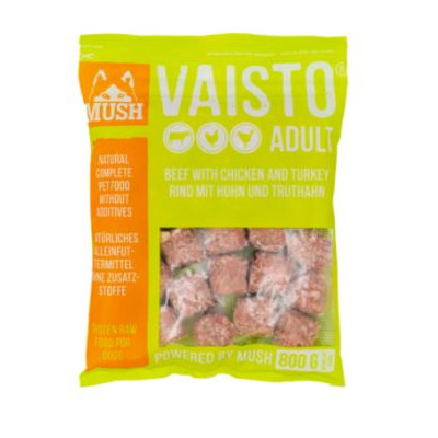 Mush VAISTO® GREEN - Hovězí maso+krůta+kuře 800 g