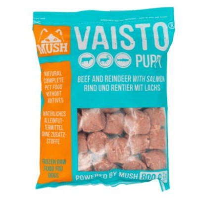 Mush VAISTO® ICE BLUE PUPPY - Hovězí maso+sob+losos 800 g