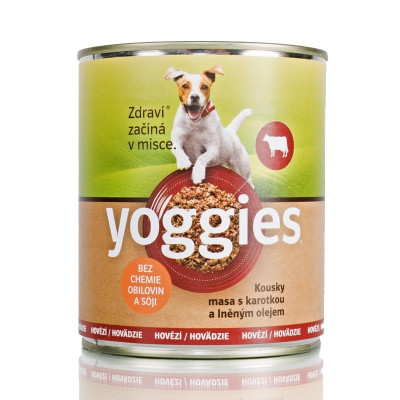 Yoggies konzerva s hovězím masem a karotkou 800 g