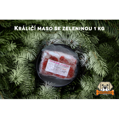 Králičí maso se zeleninou sekané  500g