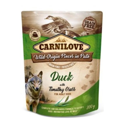 Carnilove Dog Pouch Paté Duck & Timothy Grass 300g